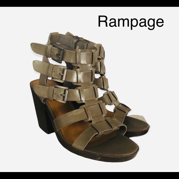 Rampage Jeana gray gladiator heel sandals - Picture 1 of 12